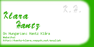 klara hantz business card